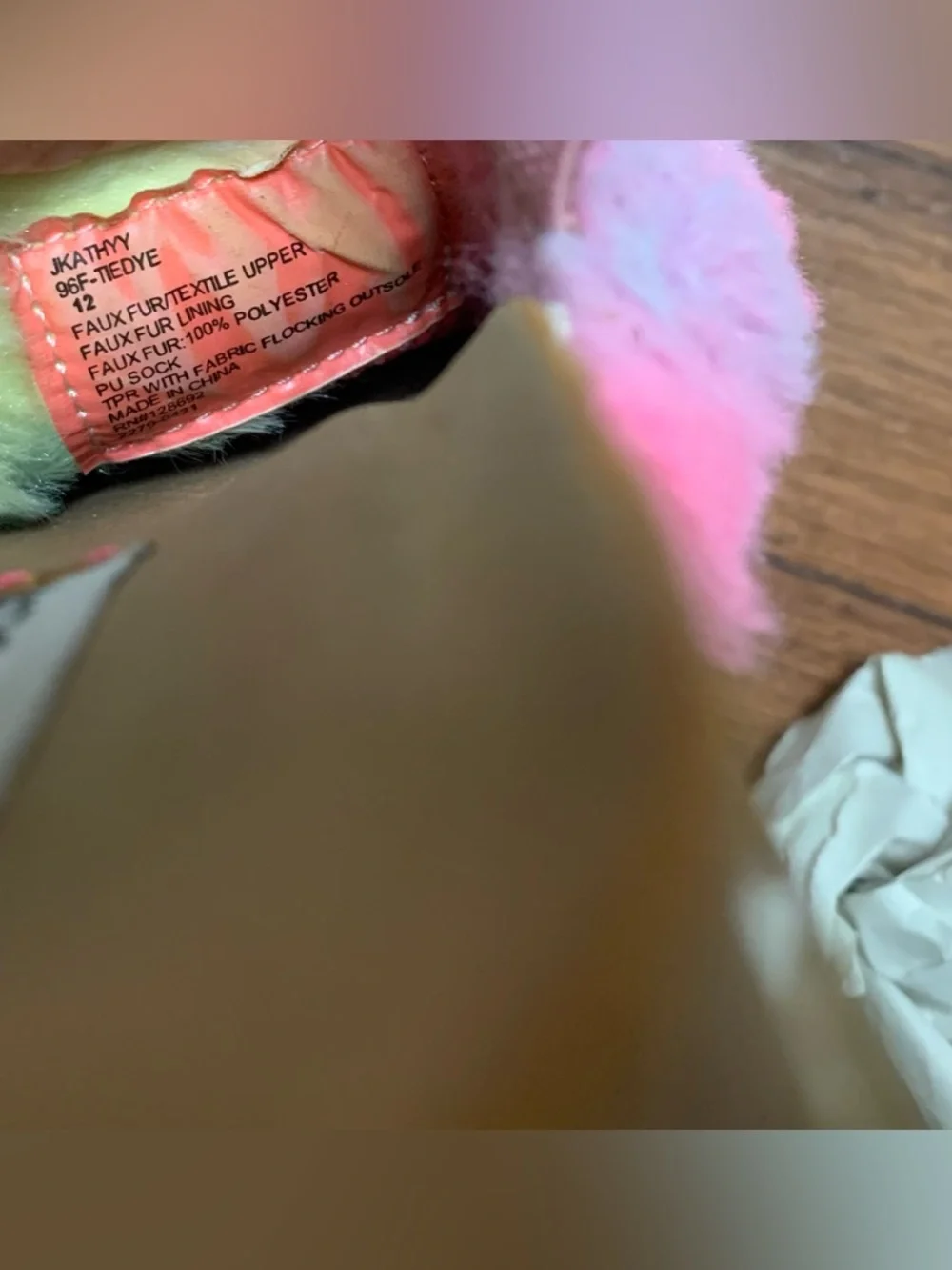 Steve Madden Kids JCOZEE Rainbow Tiedye Sling Back Platform Slipper Sz 12